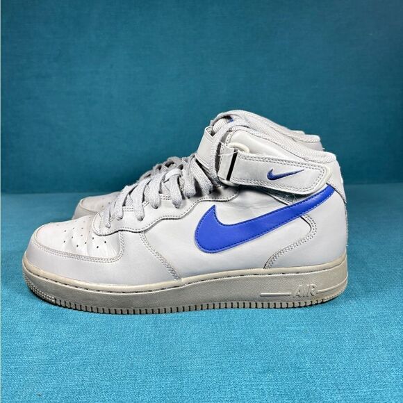 NIKE Air Force 1 Mid \'07 \'Dust Blue\', mens US 10.5
